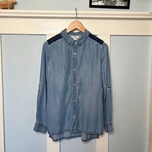 Anthropologie Holding Horses Dakota Embroidered Shirt